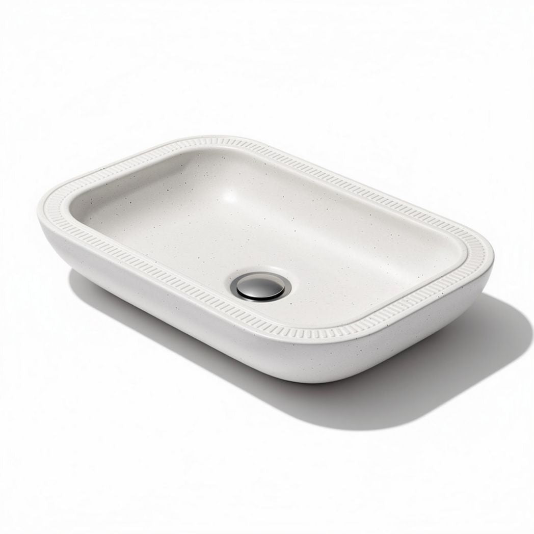 Ceramic Bathroom Vessel Sink – Designed for Lavatory Use – White Material – 40 x 25 x 10cm