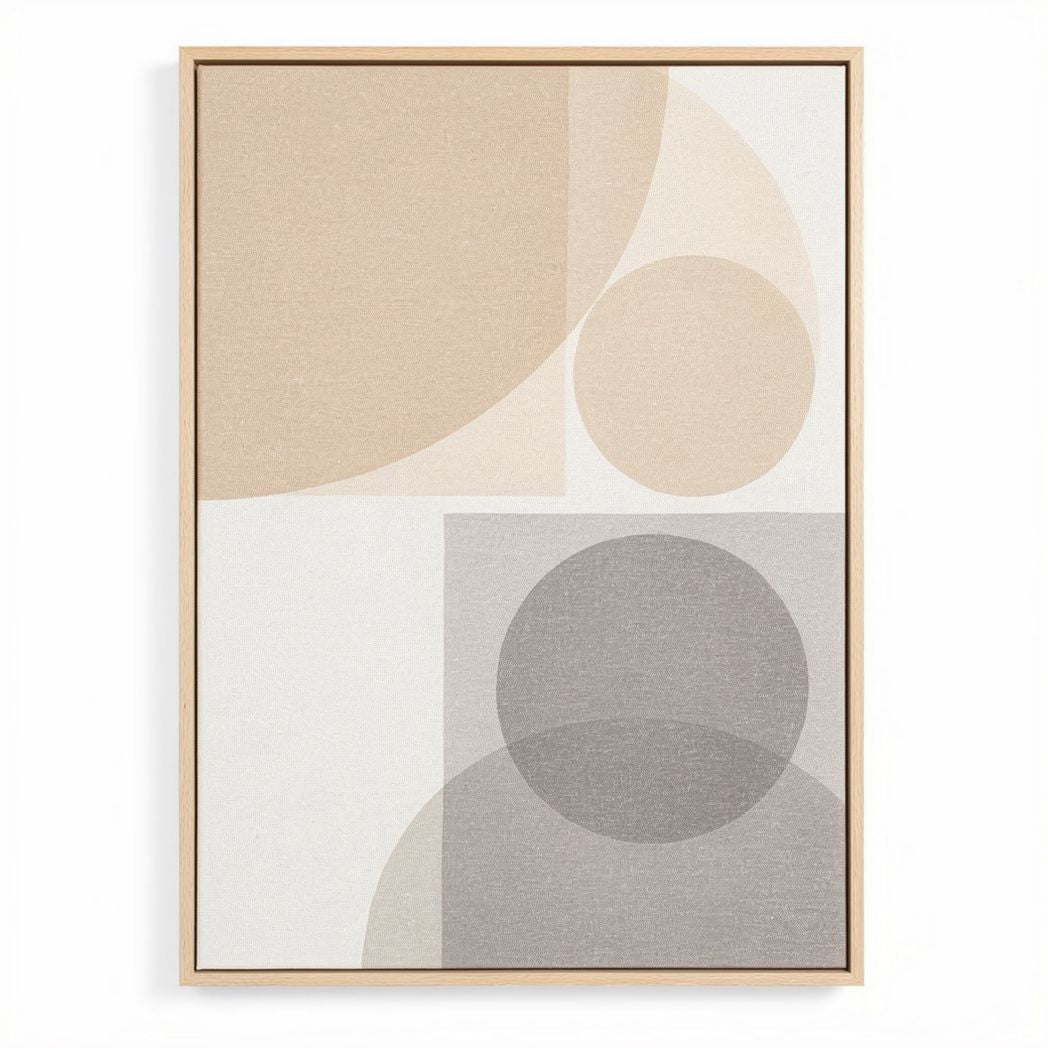 Textured Wall Art Framed Decor – Suitable for Living Spaces – Fabric and Wood – 70 x 50 x 2cm