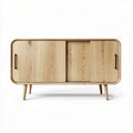 Wooden Storage Cabinet for Living Room Organization Made from Natural Wood 100 x 40 x 70cm