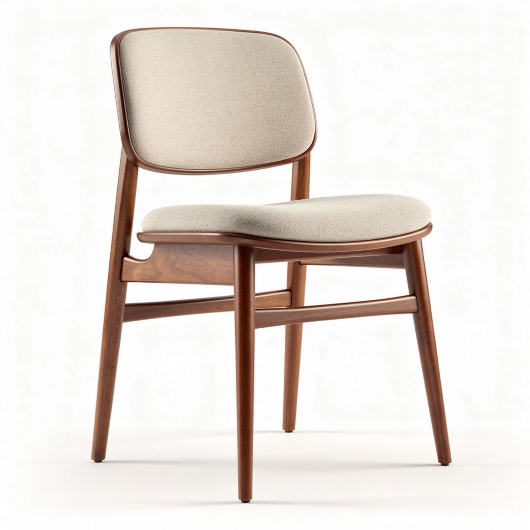 Rattan Dining Chair for Indoor Use – Wood and Rattan Frame – 45 x 50 x 80cm